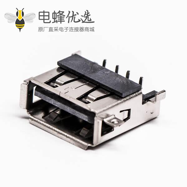 type-a型usb口母头90度短体反向沉板插板