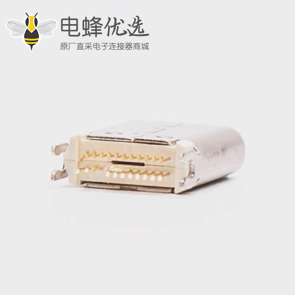 type c连接器板端母头直式卡板式接PCB板