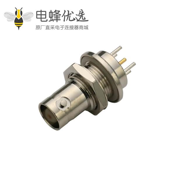 直式穿墙BNC射频同轴直式母头连接器