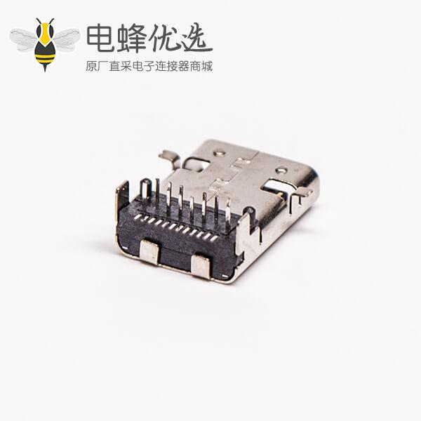 type c母座插板弯式四脚usb3.0连接器