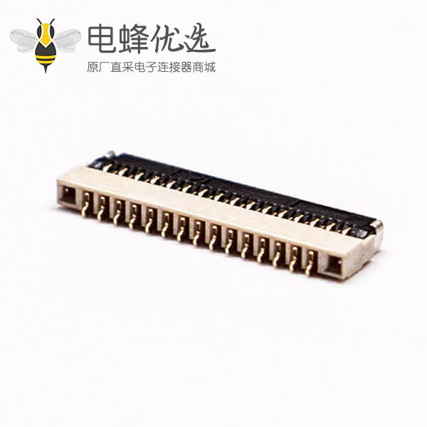 贴片卧式fpc插座0.3PH前掀盖式15pin下接触1.0H