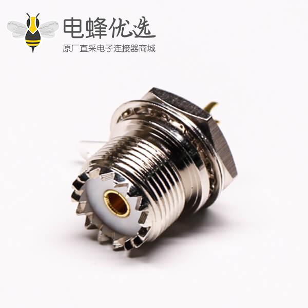 uhf射频连接器直式母头前锁穿墙接面板