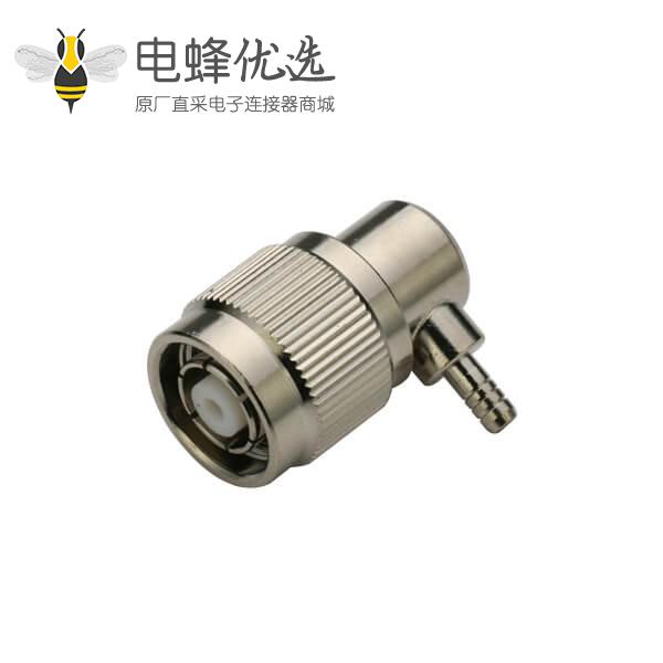 tnc接头反极插头压接弯式 射频同轴rf接线rg316