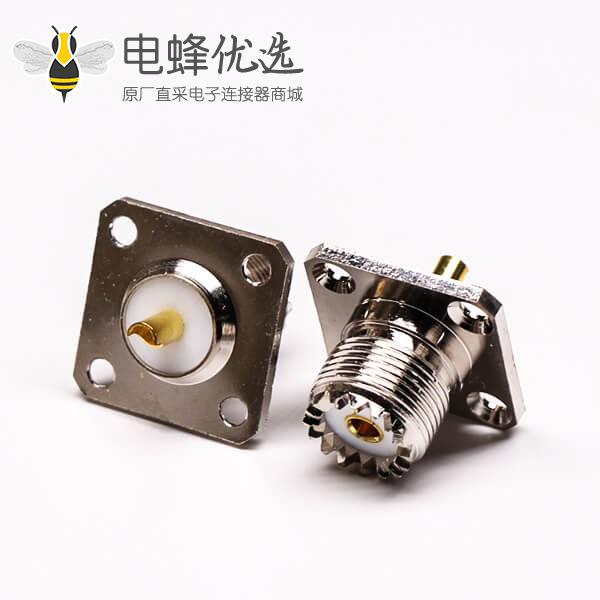 连接器uhf直式母头带4孔法兰接面板