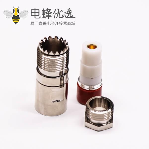 uhf同轴连接器UHF-K27直式螺母锁紧接线