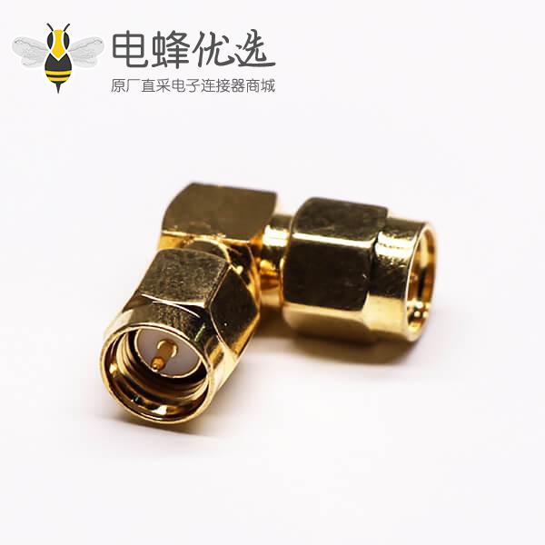 SMA射频转接头弯式90度公转公