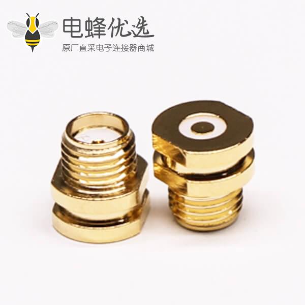 SMA母头穿墙直式镀金SMT贴板接PCB板