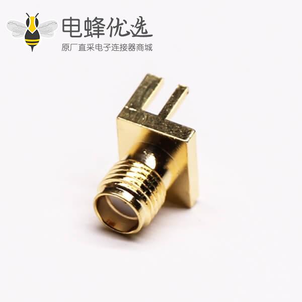 SMA型直式母头接PCB板边缘卡板式