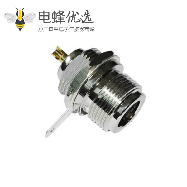n系列射频同轴连接器直式母头穿墙式面板安装
