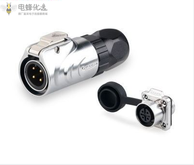 航空插头插座LP-12-4芯公头方座全金属微小型连接器