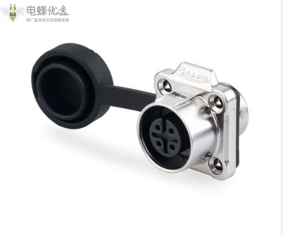 LP-12-4芯方座全金属圆型航空插座微小型接插件连接器