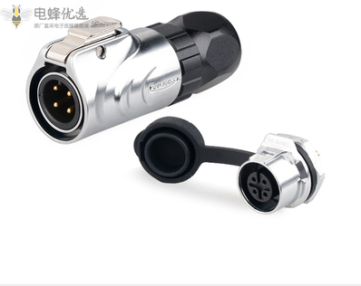 LP-12-4芯公头螺母座全金属微小型航空插头插座连接器