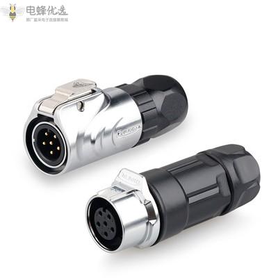 LP-12-6芯公头母头全金属微小型圆形航空插头插座连接器