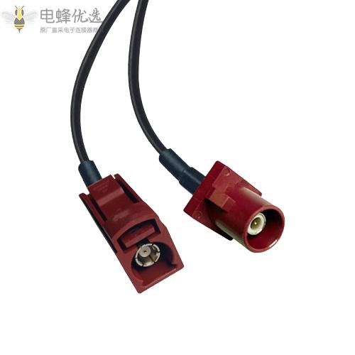 FAKRA_SMB直母长暗红L型直线束公短汽车视频RG174/58/316/195/200馈线