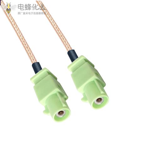 FAKRA_SMB直公长线束浅绿N型汽车连接线RG174/58/316/195/200/302线