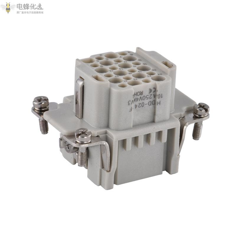 24芯矩形重载连接器冷压接线工业航空插头公母芯厂家直发