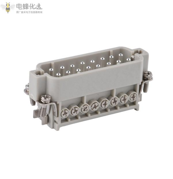 矩形重载连接器16针16A工业防水热流道航空插头插座