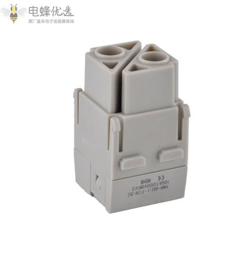 矩形重载连接器100A轴线连接模块芯体公芯母芯