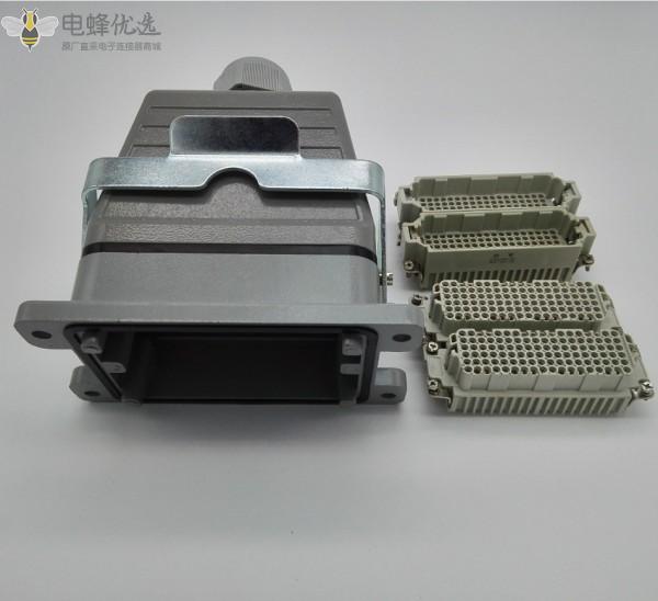 216芯冷压高频矩形重载连接器防水热流道模具接插件航空插头