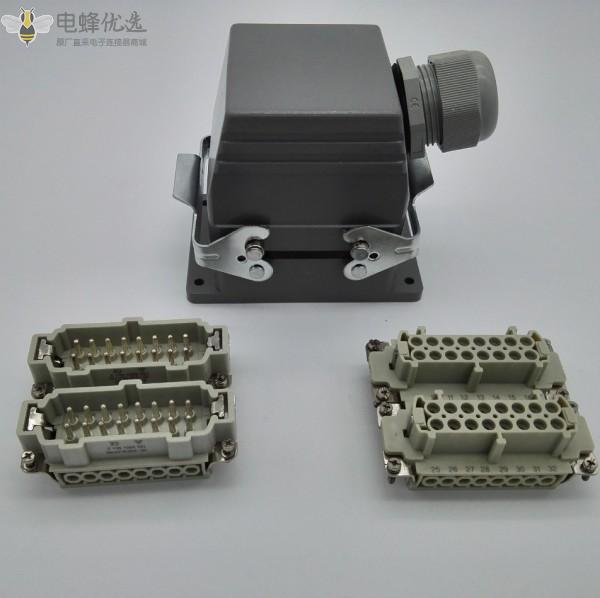 32芯高频螺钉接线重载连接器机车火车航空插头插座