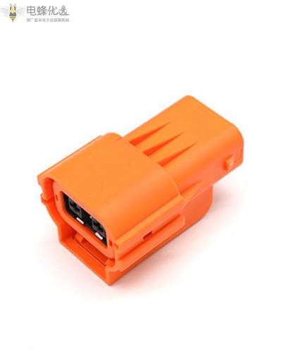 2芯2孔FHV新能源汽车高压连接器X槽位防水插头