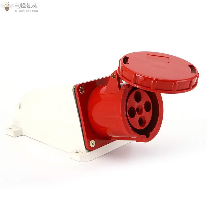 三相四线明装插座4芯防水IP44工业连接器插座250V