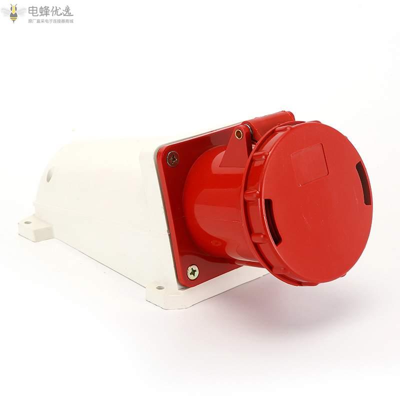 三相四线明装插座4芯防水IP44工业连接器插座250V