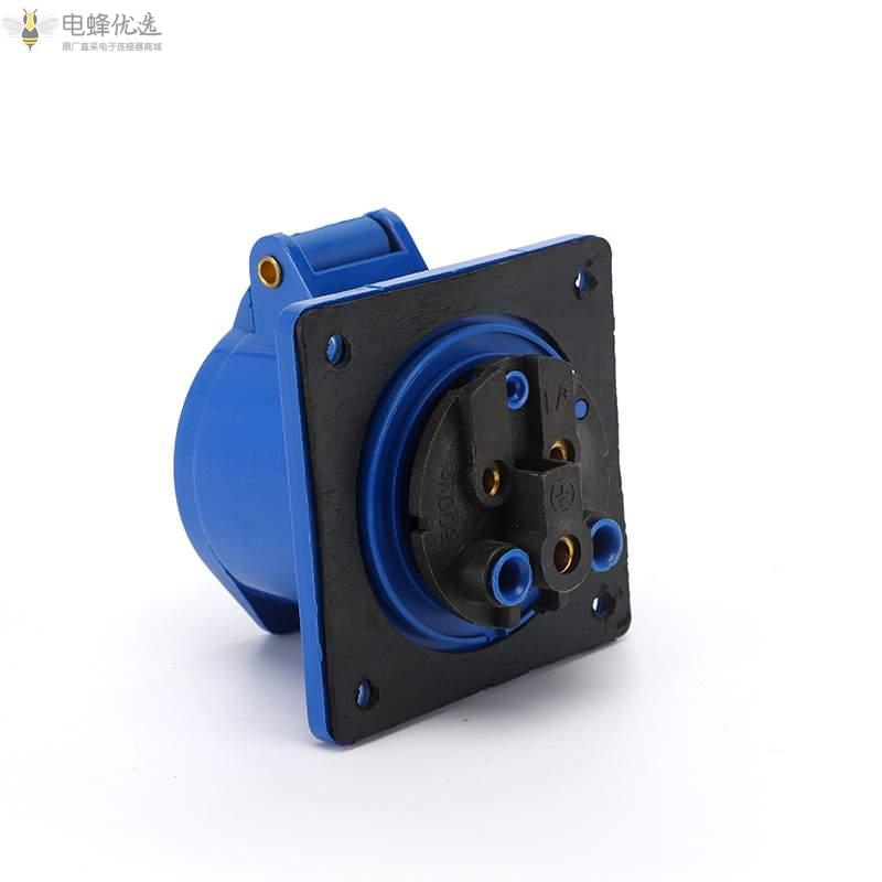 经济型IP44暗装插座3芯工业连接器16A电源250V插座