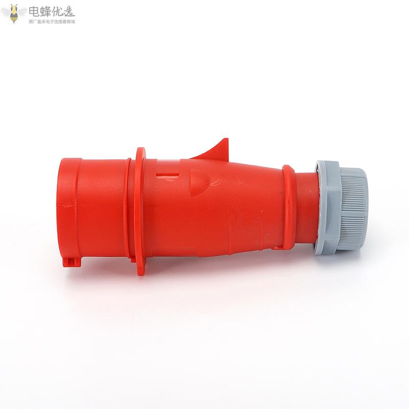 4芯工业连接器16A32A防水IP44工业插头3P+E250V电源插头0141