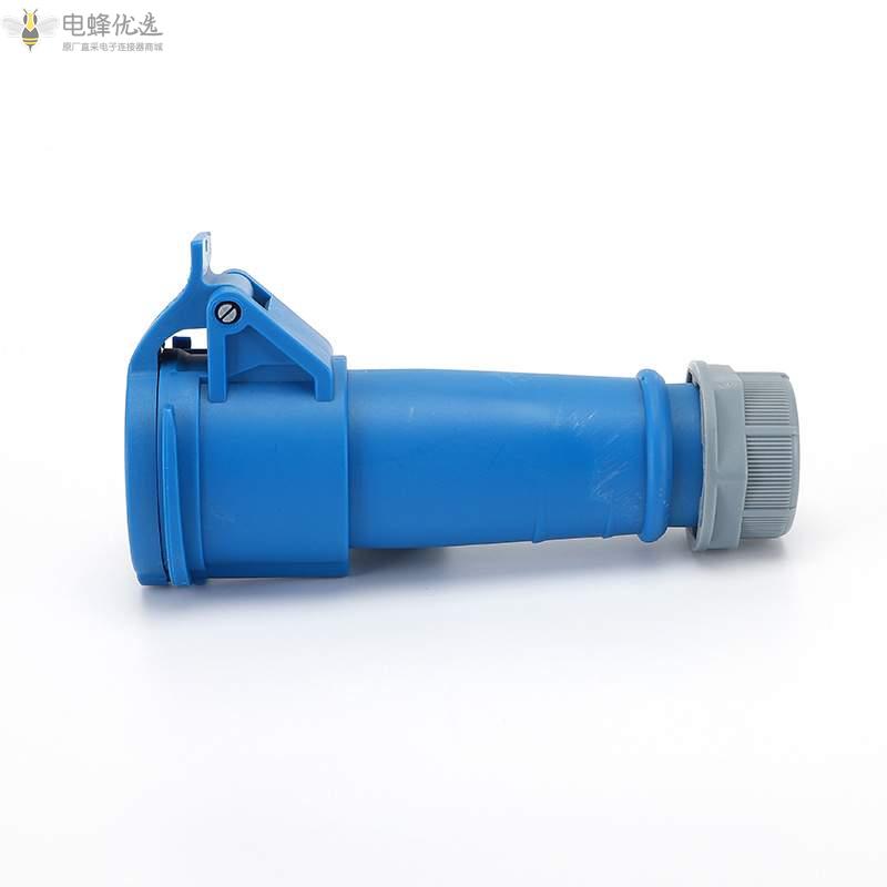 欧标3芯工业连接器16A32A防水IP44工业250V插座2P+E