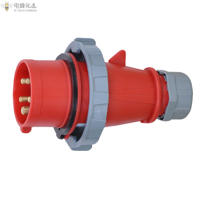 TYP300工业连接器5芯32A400V防水防尘防爆插头IP67工业欧标防水插头3P+E+N