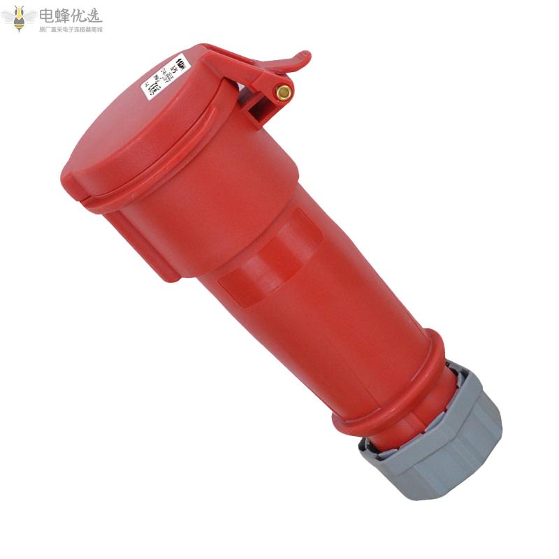 TYP6工业连接器32A400V防水连接器5芯红色3相IP44