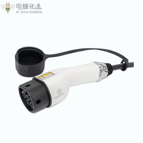 欧标三相32A480V车端交流枪充电枪连接器防水IP54