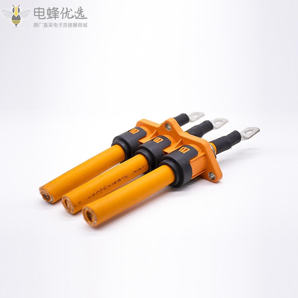 新能源汽车高压连接器HVPT3针塑料外壳接25mm&sup2;厂家定制