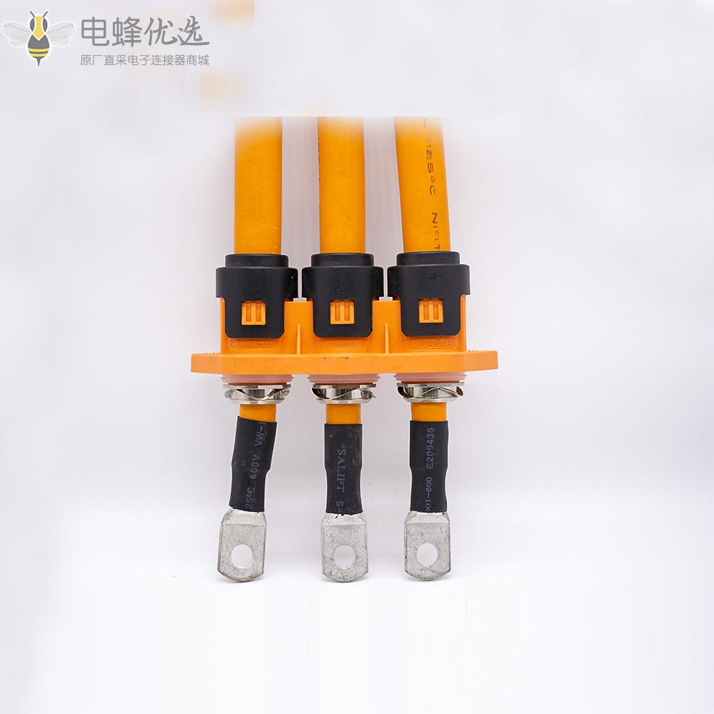 新能源汽车高压连接器HVPT3针塑料外壳接25mm&sup2;厂家定制