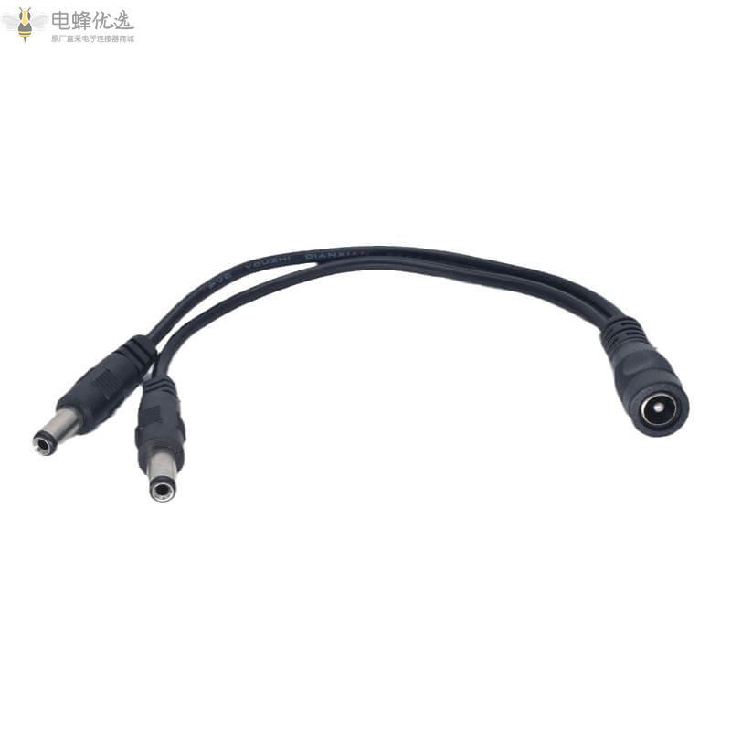 DC5.5*2.1mm一分二电源线一母头转二公头直流电源转换线铜线厂家批发