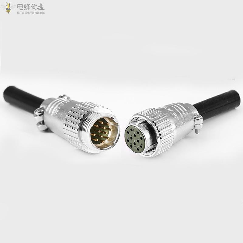 TP24_12芯直式对接航空接插件公头母头金属连接器厂家批发