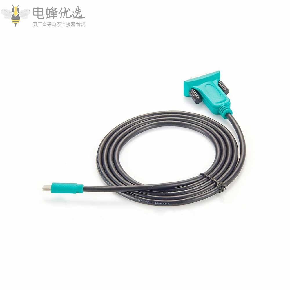 DB9公头转RS232_USB_type_c接1M线材厂家直发