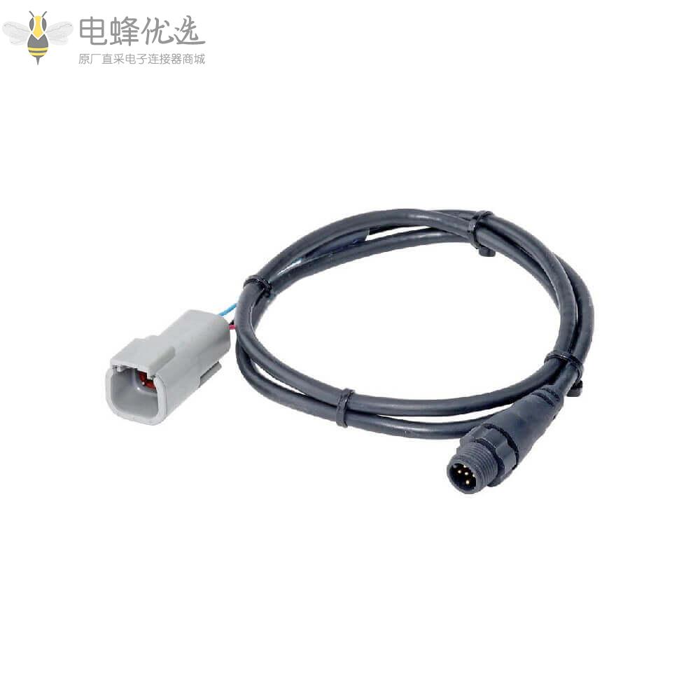 Nmea2000GPS天线电蜂型DT04_2P转M12公头5芯
