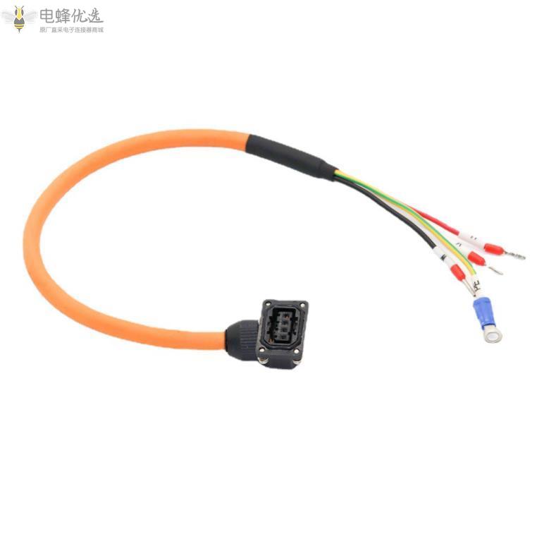 三菱伺服电机抗弯高柔性电源电缆0.2m