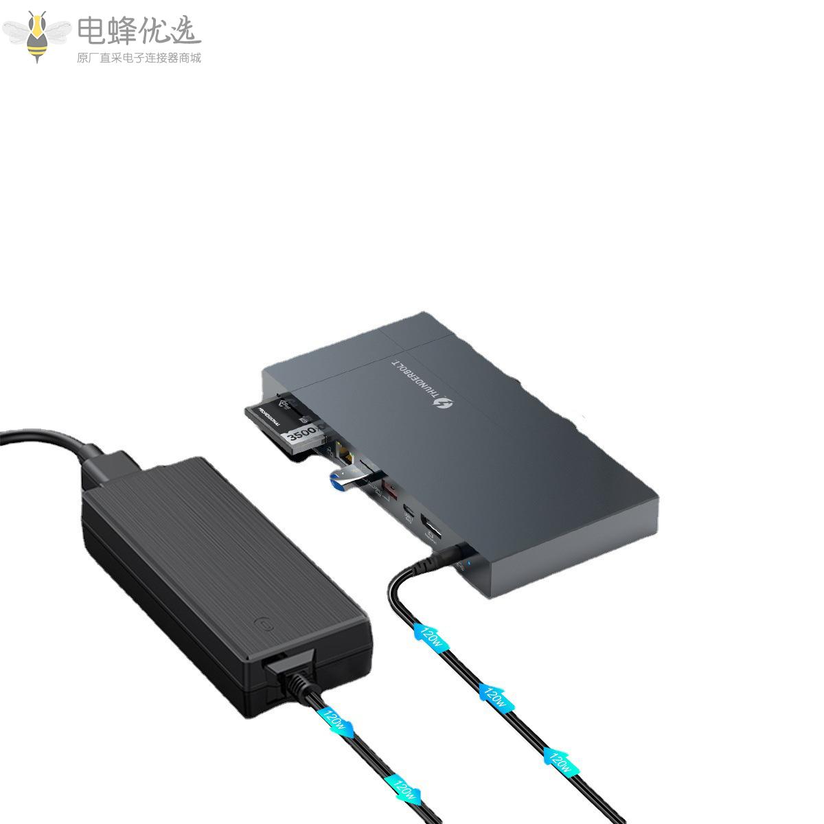Thunderbolt3雷电3扩展坞PD_8k视频Type_C拓扩展坞可外接显卡坞