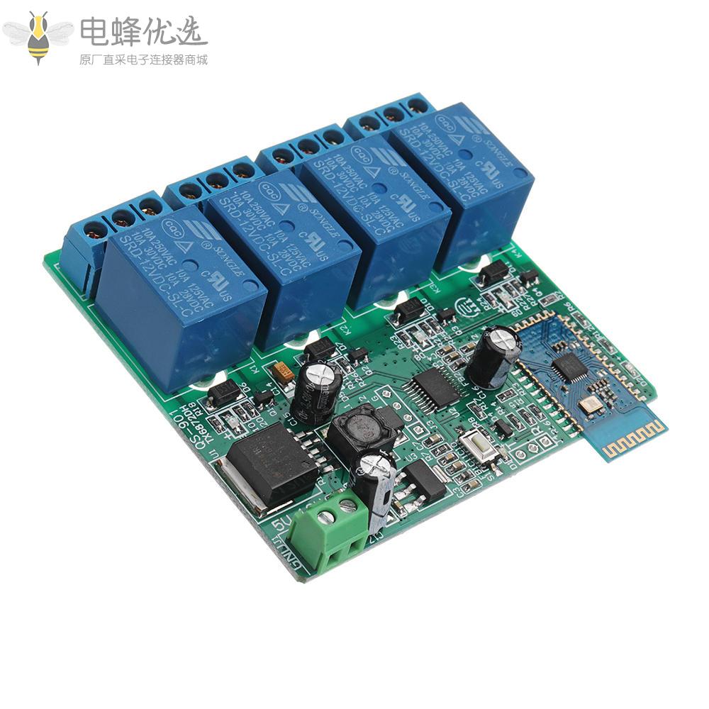 12V_4通道继电器模块蓝牙手机无线遥控开关