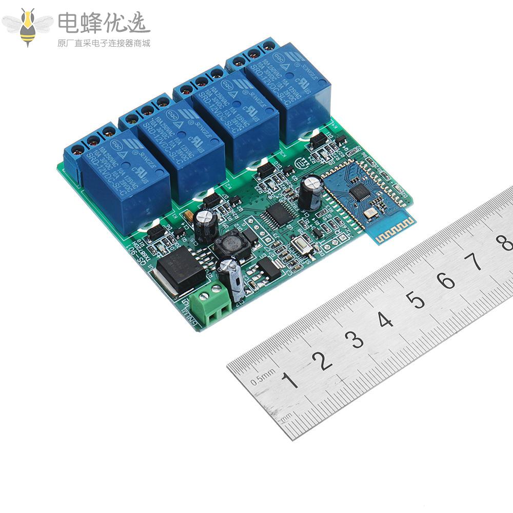 12V_4通道继电器模块蓝牙手机无线遥控开关