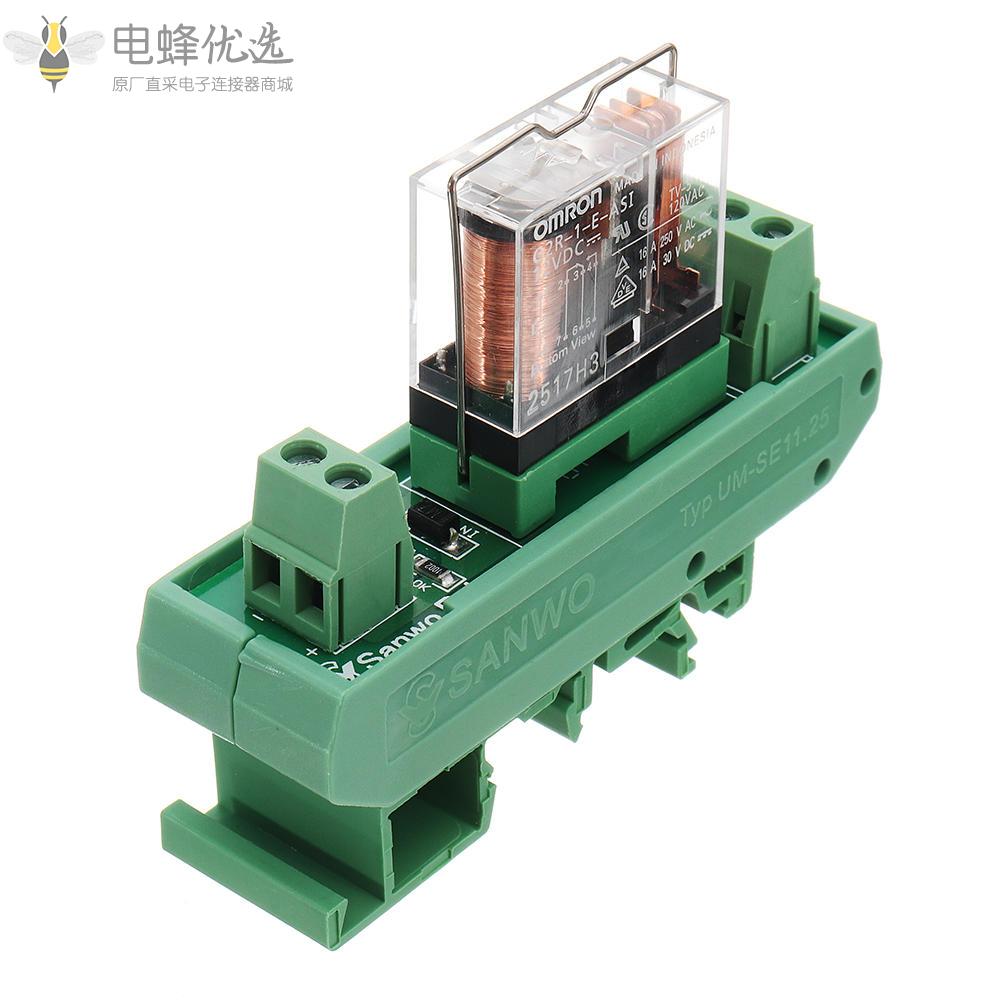 TKG2R_101_1路继电器模块PLC放大板控制器带指示灯DC_12V