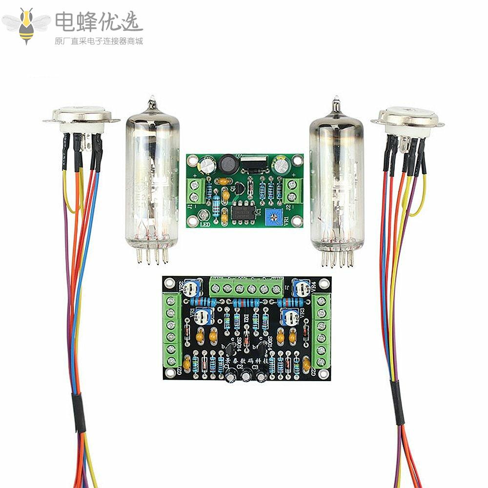双通道6E2电子管指示器驱动器套件板级指示器放大器DIY音频荧光灯DC_12V低压