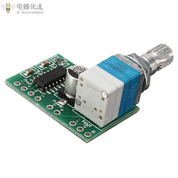 迷你PAM8403_3Wx2_5V双通道USB功率音频放大器板音量控制