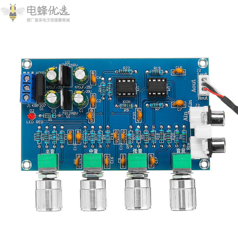 NE5532_C2_001_AC_12_24V电源4通道调节放大器调谐板前置放大器