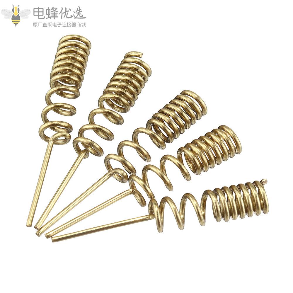 5件铜GSM_GPRS直弯弹簧天线粗铜螺旋线圈绕线天线GSM主板焊接DIY