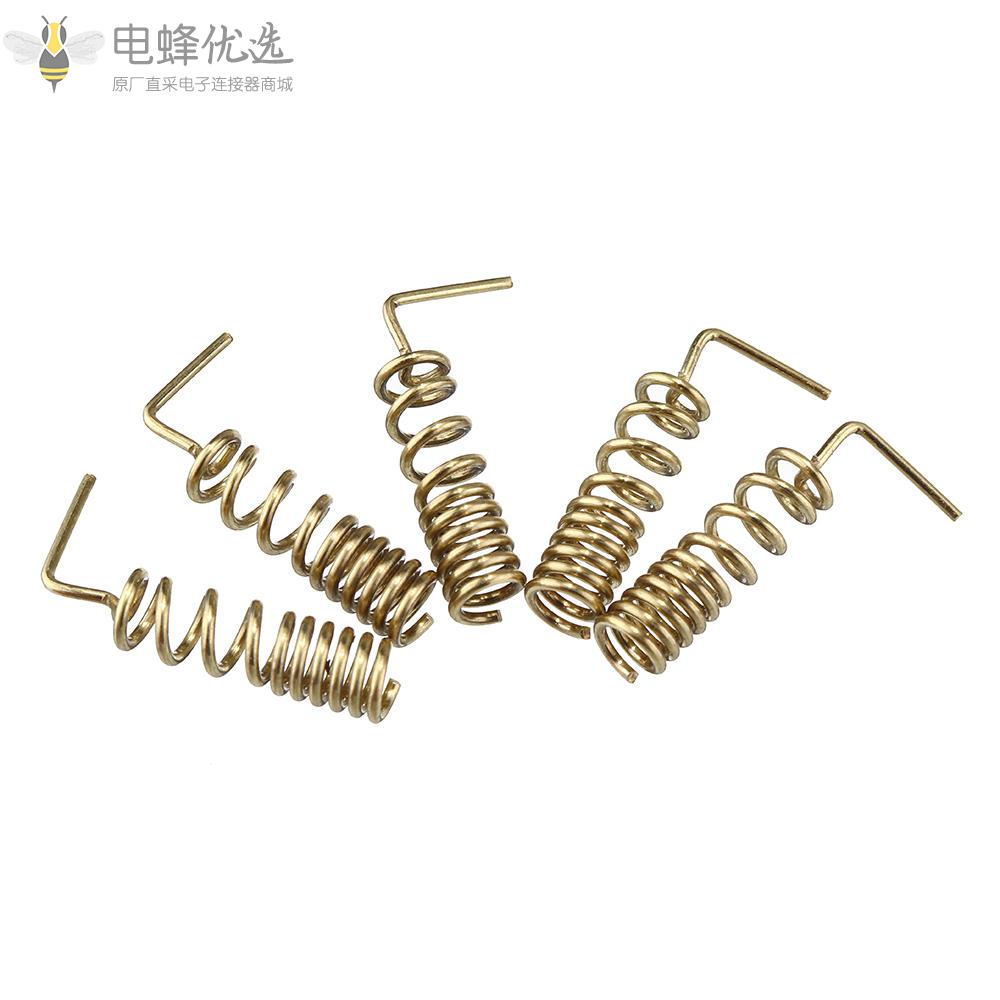 5件铜GSM_GPRS直弯弹簧天线粗铜螺旋线圈绕线天线GSM主板焊接DIY