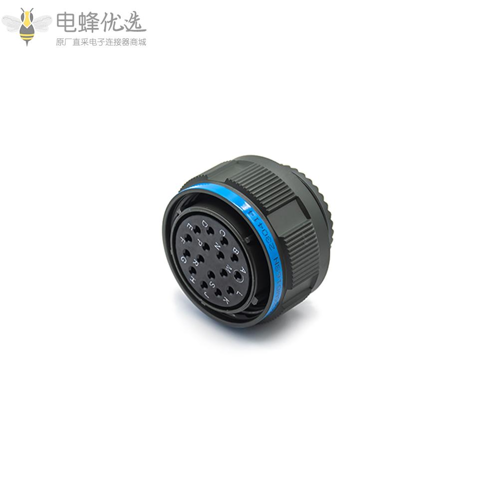 D38999连接器21号壳体军绿色16芯带孔母插头